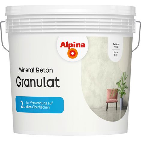 Alpina Mineral Beton Granulat weiß 6 kg Innen