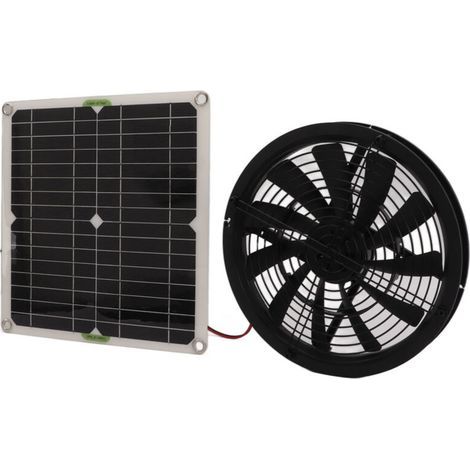 Sjlerst – Ventilateur d'extraction solaire 100W – Installation facile pour serres et salles de bain – Coque en ABS – Énergie renouvelable (1/5)