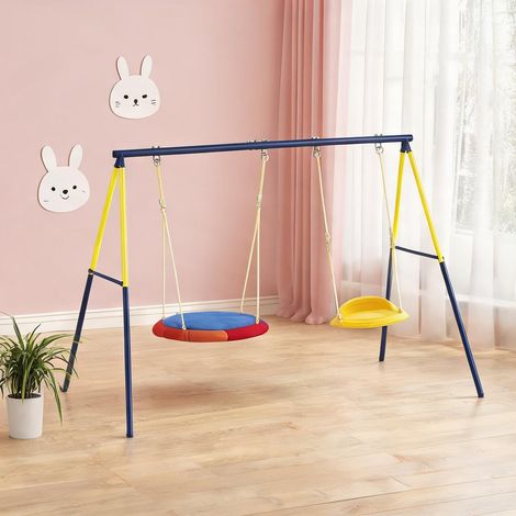 Portique de balançoire réglable de 3 à 65 cm 265 x 160 x 178 cm (1/5)