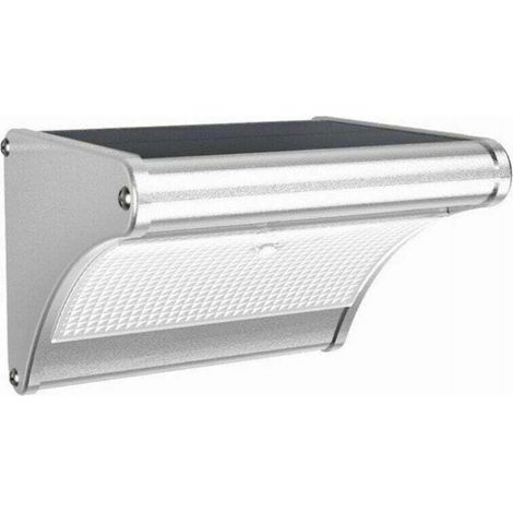 Lampe solaire LED, boîtier en aluminium, extérieur étanche, détection de mouvement radar, convient pour porche, jardin, terrasse, garage (1/4)