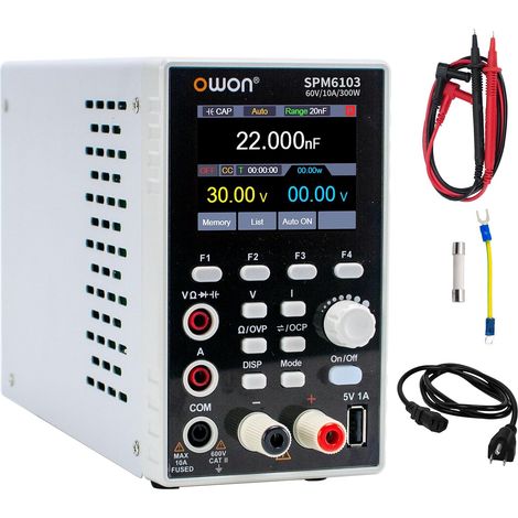 Alimentation Laboratoire 60V 10A et Multimètre 2 en 1 Alimentation CC Variable, Alimentation de Banc (1/5)