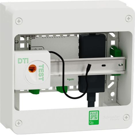 Schneider Electric – Coffret de communication VDI 13M1R – Switch 5 ports PoE – Grade 3TV 4xRJ45 CAT6A – R9H13401VDIXS