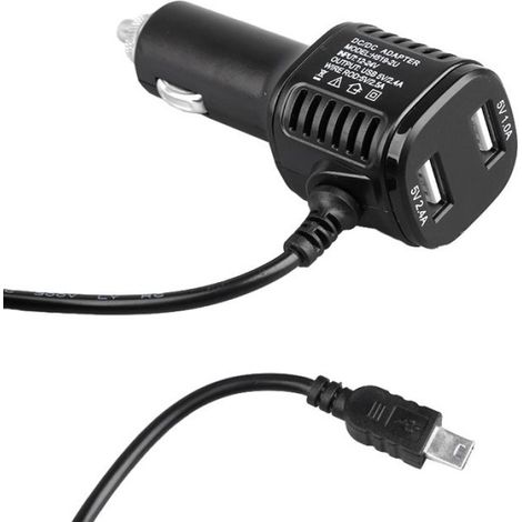 H519 Chargeur de voiture Cordon d'alimentation Cordon d'alimentation Dual USB avec affichage Ligne de cha... chargeur (1/5)