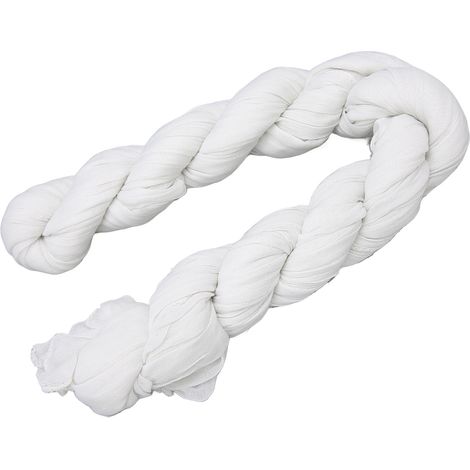 Chemin de table en étamine blanche, 3 mètres de long, romantique, rustique, doux et agréable au toucher, idéal pour les centres de table de mariage. (1/5)