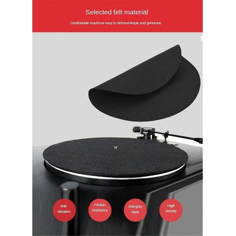 Tapis de platine de 3 mm d'épaisseur pour disque vinyle LP - Remplacement audio