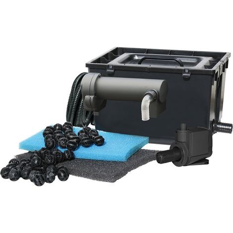 NEWA KIT FILTRO LAGHETTO STAGNO 3000 COMPLETO DI POMPA UVC DA 7 W E TUBO (1/2)