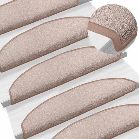 Maison Exclusive - Tappetini per scale autoadesivi 15 pcs Marrone Chiaro