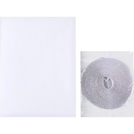 Mosquito Screen - Window Screen - Cotton Fabric - Hook-and-Loop Fastener - For Indoor Windows And Doors - 1.3 X 1.5 M - 1 Piece (1/5)