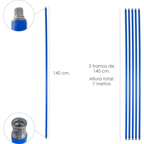 Mastil Deshollinador 5 tramos de 140 cm. (7 metros x Ø 20 mm.)