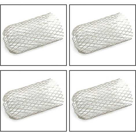 EASYCOMFORT 4 Pièces Crapaudines pour Gouttière D’Environ Filtres De Gouttière Grille Grillage Stop Feuille Crapaudine Crépine Pare Feuille Cache Gouttière Acier Inoxydable 6,69 X4.72Pouces (1/5)