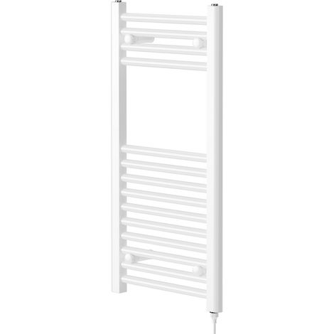 Pizarro White 800mm x 400mm Straight Electric Heated Towel Rail (1/5)