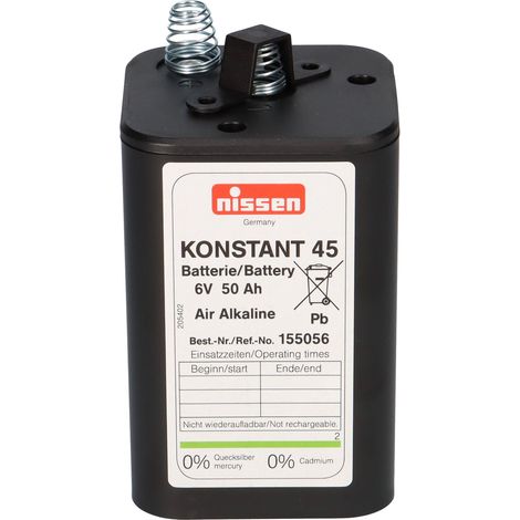 Nissen Konstant 45 4R25 Batterie 6V 45–50Ah – passend für Warnleuchten, Baken & Verkehrssicherung (1/5)