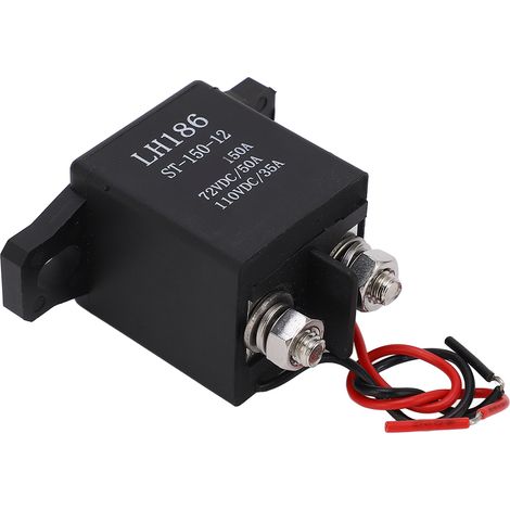 Relais de démarreur à bobine en laiton, 2 bornes, relais de solénoïde de démarreur à courant de charge élevé pour automobile 12 V CC (1/5)