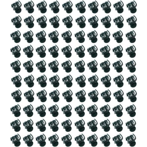 Lot de 100 mini pinces à orchidées en plastique, clips de support pour plantes de jardin, clips droits faciles à utiliser, clips de support durables pour tiges, vignes, fleurs de jardin (1/4)