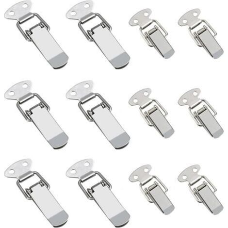 12 Pièces Serrure De Tension Verrouillage De Levier De Verrouillage De Boîte En Acier Inoxydable Avec Haute Étanchéité Pour Coffre-fort De Coffre De Tiroir De Boîte À Outils(2 Tailles)