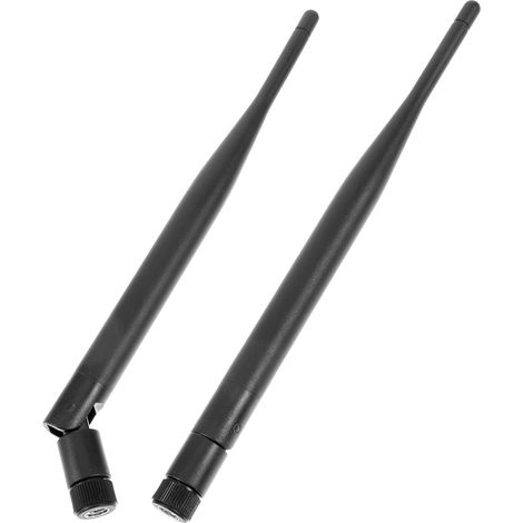 Antenne WiFi Omnidirectionnelle 2pcs 2,4/5,8 Ghz Double Bande Plug and Play Haute Performance en Plastique et Métal pour Routeur Extérieur (1/5)