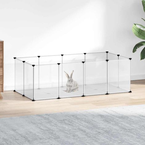 Kleintierkäfig Transparent 144x74x46,5 cm PP und Stahl