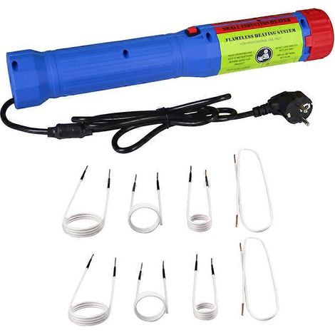 Mini chauffage à induction magnétique sans flamme 1100 W 220 V avec 8 bobines, outil de réparation portable pour boulons de voiture rouillés (UE) (1/5)