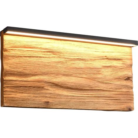 [NEUWERTIG] B-Ware Trio Lighting Wandlampe Wandleuchte Led Holz Schwarz Matt 30cm Metall Dimmbar