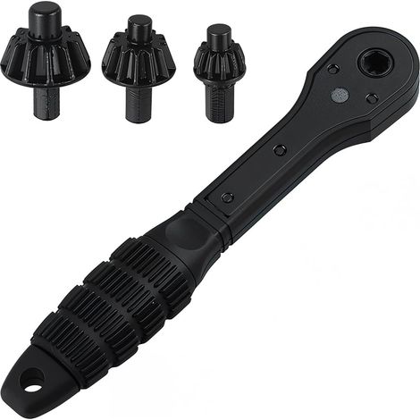 Clé à cliquet 2 en 1 pour mandrin de perceuse - Outil de remplacement universel, compatible avec la plupart des perceuses électriques et outils électriques (1/4)
