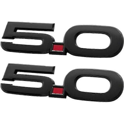 1 paire d'emblèmes latéraux d'aile noirs de 5,5 pouces pour GT 5.0 2015-2020 (1/5)