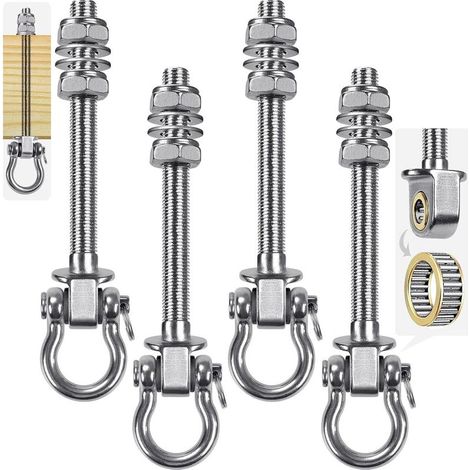 Aufhängehaken, 17,5 cm lang, 180° drehbar, Tragkraft 680 kg, Decken-/Balkenmontage für Hängematte, Yogastuhl, Boxsack (1/5)