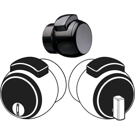Meroni pomolo premiapri 12NE nero maniglia per porta porte bagno