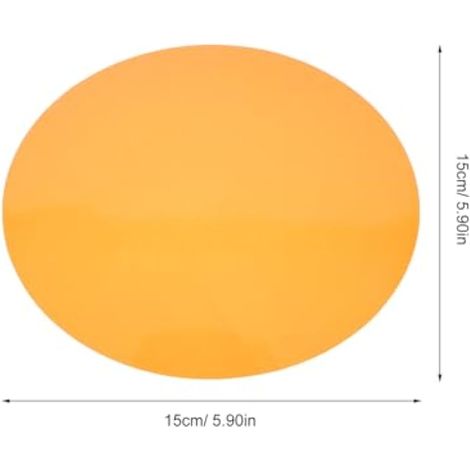 Lot de 5 feuilles de film de lumière chaude de 15 cm, autocollants ronds adhésifs diffuseurs de lumière pour spots d'intérieur, plafonniers, festival, ambiance de fête et décoration (1/5)