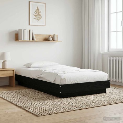 Estructura de cama de suelo Roble Negro 80 x 210 cm (1/5)