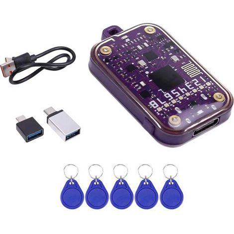 Lecteur de Puce Intelligente RFID Chameleon Ultra Émulateur de Carte à Puce EM125KHZ IC 13,56 MHz Décodeur RFID Writer IC ID Tag Duplicator (1/4)
