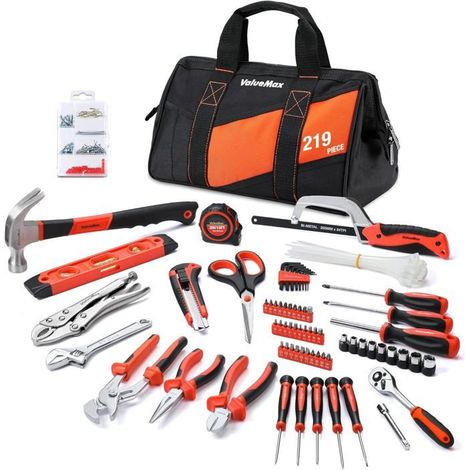 Boîtes à outils - Kit d'Outils 219PCS - Sac Durable - Outils Ergonomiques - Acier Alliage (1/5)