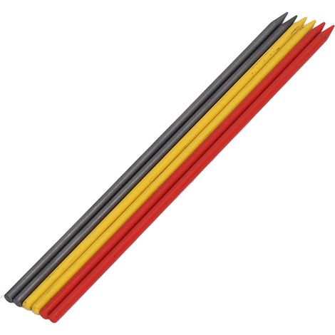 6 crayons de charpentier 2.8mm HB, mines graphite et cire pour marquage bois, lot de 6 couleurs (1/5)