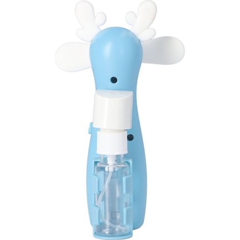 Ventilateur vaporisateur portable mini, rechargeable par USB, pour la maison et le bureau, motif petit cerf bleu (1/5)