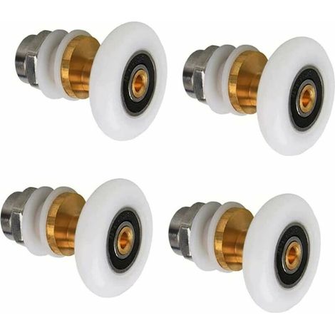 4er Set Duschrollen Schiebetürrollen 25mm Duschrollen Brausehalter
