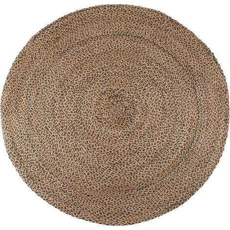 Tapis rond en jute et coton Elliot 160 cm Fougère (1/4)
