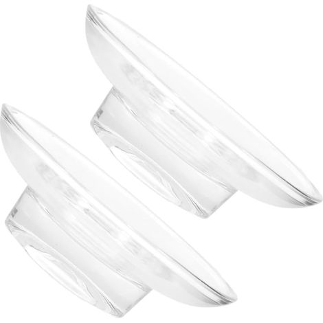 Clear Glass Shower Soap Dishes 2 Pieces Non Slip Base