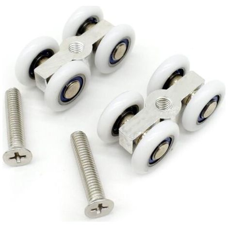 CSPARCV Set of 2 rollers for sliding glass shower doors including screws (2 pieces)--DTEKGAZ