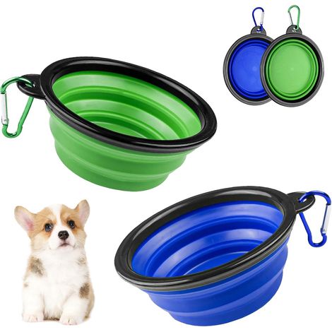 Filiyano-Gamelle pliable pour chien, gamelle rétractable pour chien, gamelle de voyage portable, gamelle d'eau transportable pour chien, avec (1/5)
