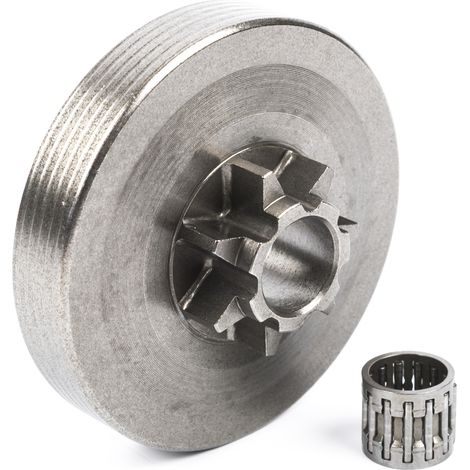 Jardiaffaires – Pignon complet pour tronçonneuse Zenoah Pas 325 7 dents – Compatible avec G380, G4000, G4100 – Pour bois dur et teck – Pignon avec roulement (1/2)