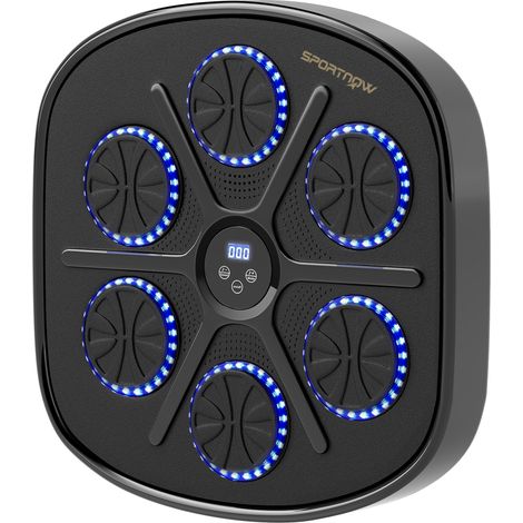 Macchina da boxe musicale Bluetooth con LED, 9 velocità e 9 modalità, nera, OKWISH (1/5)