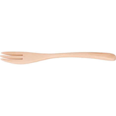 Fourchette en bois réutilisable, fourchette à pâtes en bois avec long manche, idéale pour les pique-niques, les barbecues, les voyages et le camping. (1/5)