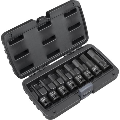 Sealey AK5600 Premier Imperial Hex Impact Socket Bit Set 1/2""Sq Drive 8pc