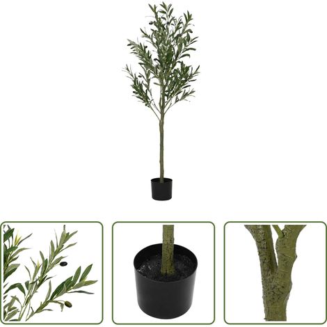 Arbre artificiel - Olivier artificiel 450 feuilles 120 cm vert (1/5)