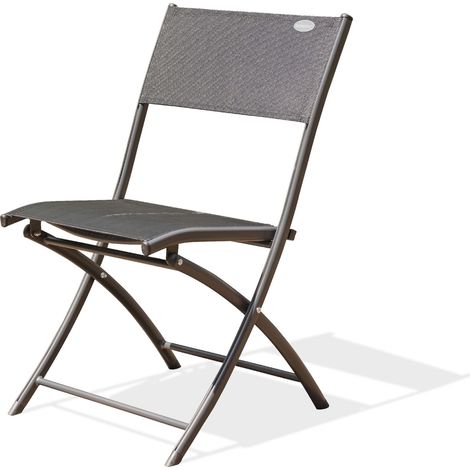 Chaise de jardin pliante en aluminium et textilène – Charge maximale 120kg – Conception ergonomique pour confort – DCB GARDEN (1/5)