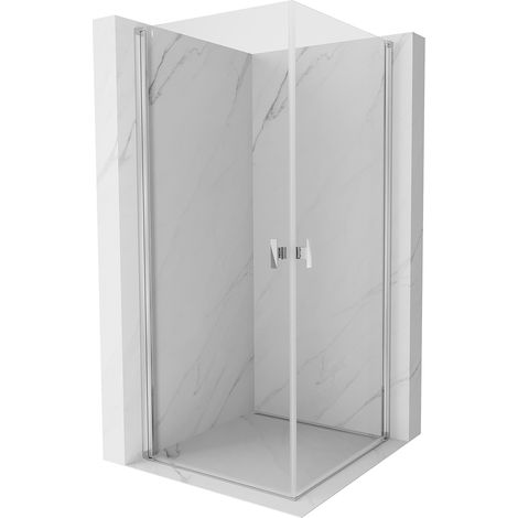 Mexen Mist-B Duo cabina de ducha abatible 95 x 95 cm, transparente, cromo - 8A2-095-095-01-00 (1/5)