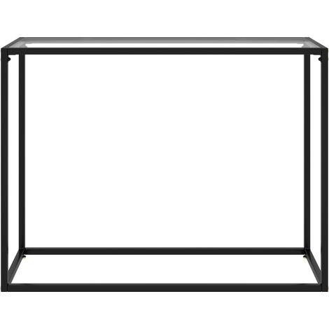 Table console，Table d'appoint，Bout de canapé，Meuble d'entrée Transparent 100x35x75 cm Verre trempé