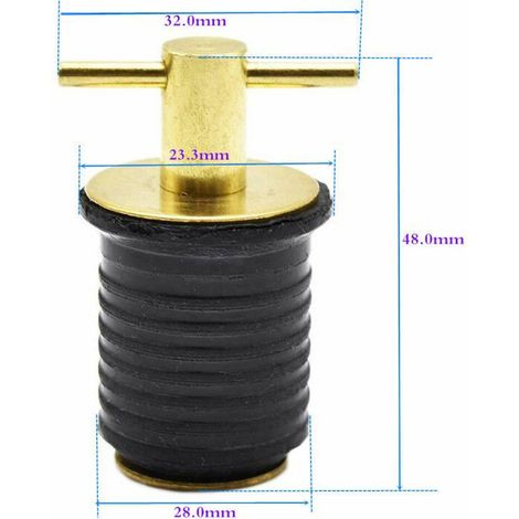 1-inch and 1-1/4-inch brass water plugs, shipbuilding and boatbuilding accessories, 1 inch 25