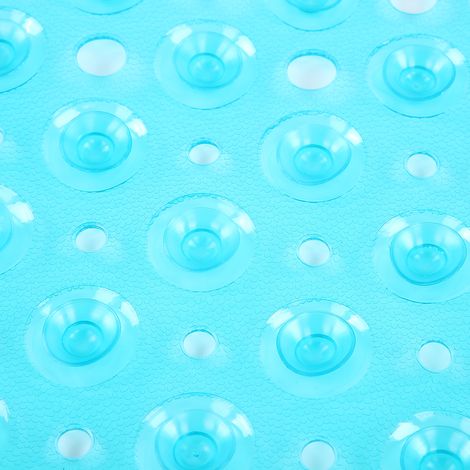Tapis de bain antidérapant en PVC pour baignoire et douche, avec ventouses, pour la maison et l'hôtel (vert transparent 40,5 x 101 cm) (1/5)