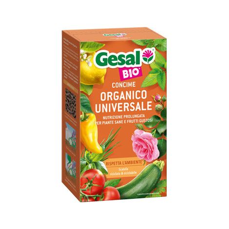 Abono orgánico bio universal Gesal 750 g – Nutriente natural para huerto y jardín