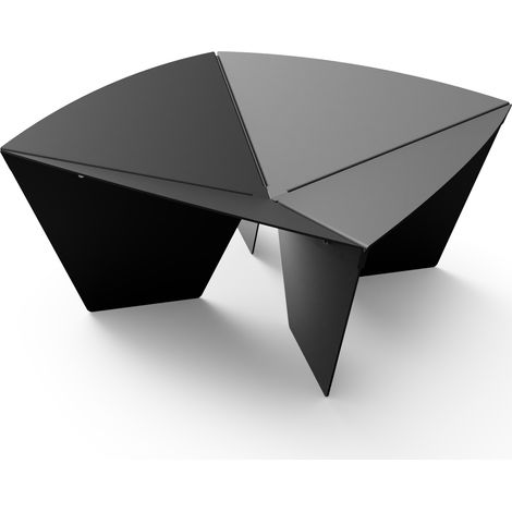 TUOZI - Foyer de Jardin SYRTIS - 65 x 65 x 31 - Revêtu d'Acier Thermique Noir. Brasero d'extérieur pour jardin fabriqué en acier (1/3)